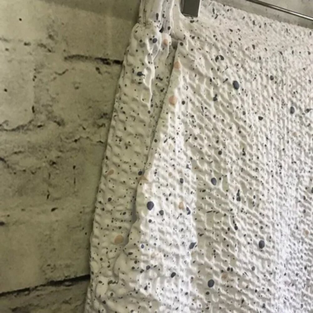 New COS high waisted paint splatter textured quilted high low pencil midi skirt - Picture 13 of 16